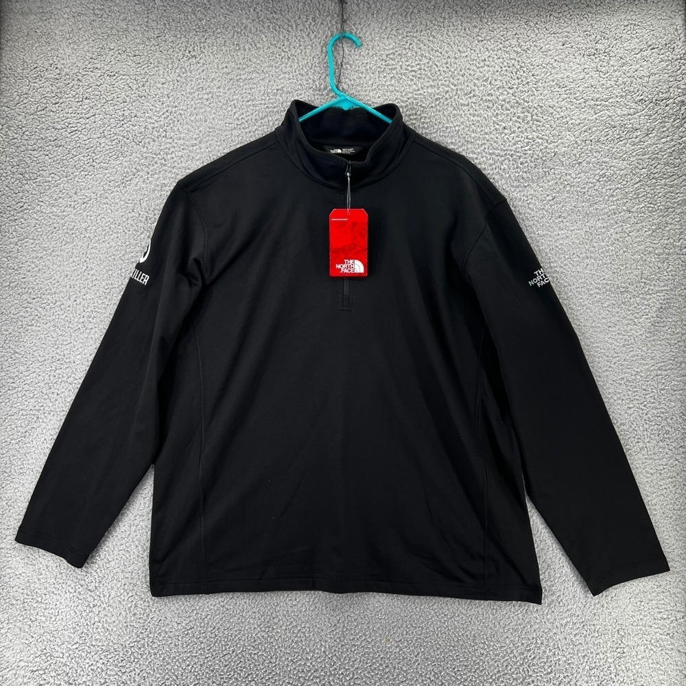The North Face Tech 1/4‎ Zip Fleece Jacket Men 2XL Black Hunt A Killer Logo